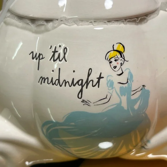 New Rae Dunn Disney princess cookie jar “up ‘til midnight “ - Picture 4 of 8